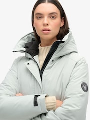 Superdry Puritan Grey City Padded Parka Jacket - Image 1 of 3