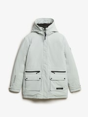 Superdry Puritan Grey City Padded Parka Jacket - Image 2 of 3