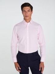 وردي - تلبيس قياسي - TM Lewin Non-Iron Regular Bengal Single Cuff Shirt - صورة 1 من 2
