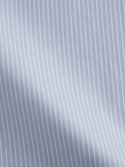 TM Lewin Blue Tailored Fit Non-Iron Regular Chalk Stripe Single Cuff Shirt - Image 4 of 4