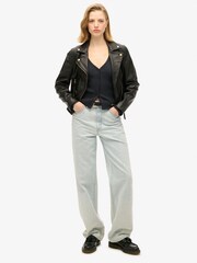 Superdry Eclipse Navy Superdry Essential Button Through Long Sleeve 100% Cotton Cardigan - Image 2 of 7