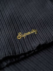 Superdry Eclipse Navy Superdry Essential Button Through Long Sleeve 100% Cotton Cardigan - Image 6 of 7