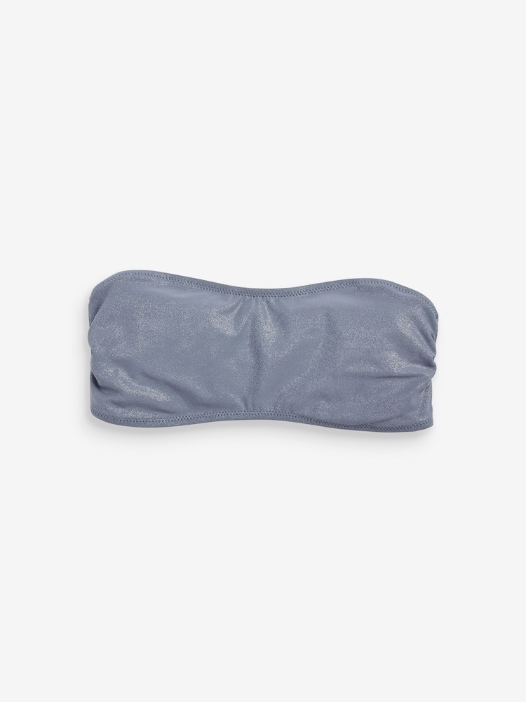 Blue Sparkle Bandeau Bikini Top - Image 5 of 5