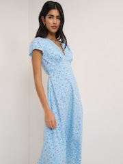 Nobodys Child Blue Kacey Midi Dress - Image 4 of 5