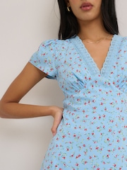 Nobodys Child Blue Kacey Midi Dress - Image 5 of 5