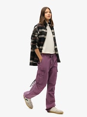 Superdry Berry Conserve Low Rise Para Cargo 100% Cotton Trousers - Image 1 of 5