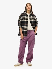 Superdry Berry Conserve Low Rise Para Cargo 100% Cotton Trousers - Image 2 of 5