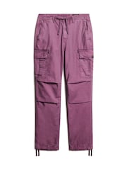 Superdry Berry Conserve Low Rise Para Cargo 100% Cotton Trousers - Image 5 of 5