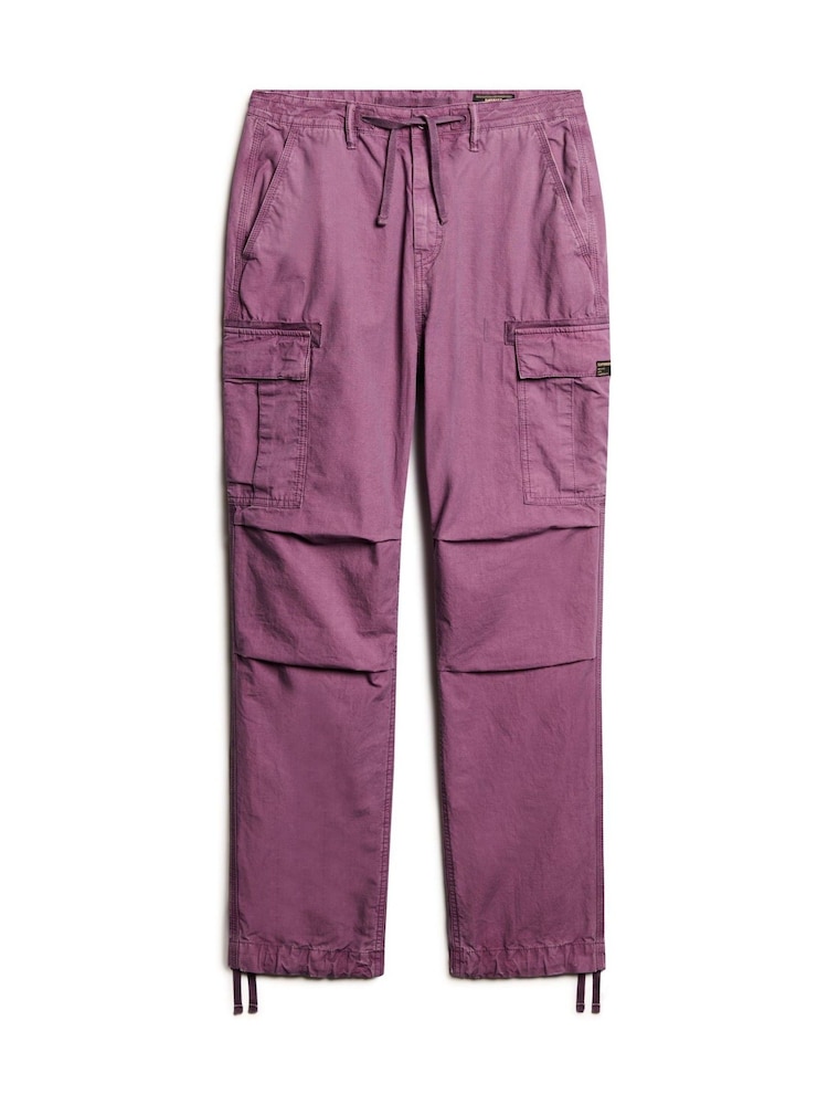 Superdry Berry Conserve Low Rise Para Cargo 100% Cotton Trousers - Image 5 of 5
