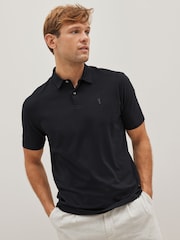 Black/Neutrals Regular Fit Short Sleeve Jersey Polo Shirts 3 Pack - Image 10 of 13