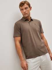 Black/Neutrals Regular Fit Short Sleeve Jersey Polo Shirts 3 Pack - Image 7 of 13