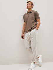 Black/Neutrals Regular Fit Short Sleeve Jersey Polo Shirts 3 Pack - Image 9 of 13