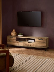 Dark Bronx Up to 80 inch Oak Effect TV Unit - Image 1 of 10