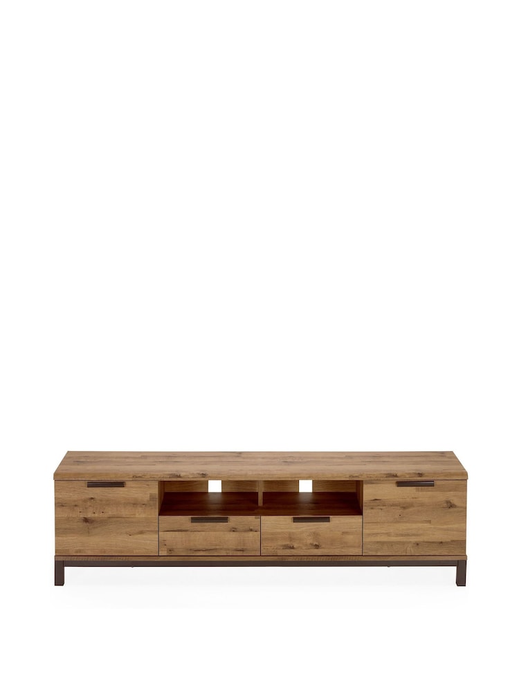 Dark Bronx Up to 80 inch Oak Effect TV Unit - Image 10 of 10