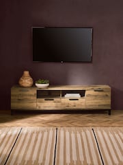 Dark Bronx Up to 80 inch Oak Effect TV Unit - Image 2 of 10