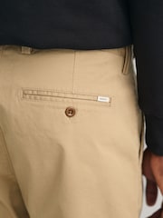 GANT Dark Khaki Green Regular Fit Cotton Twill Chino Trousers - Image 4 of 5