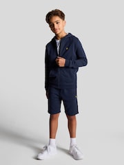Lyle & Scott Navy Blue Boys Jersey 100% Cotton Shorts - Image 1 of 3