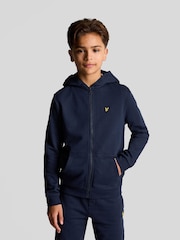 Lyle & Scott Navy Blue Boys Jersey 100% Cotton Shorts - Image 2 of 3