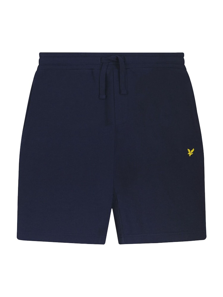 Lyle & Scott Navy Blue Boys Jersey 100% Cotton Shorts - Image 3 of 3