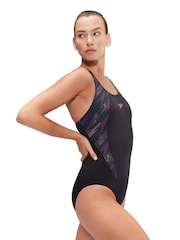 Speedo Black Womens HyperBoom Splice Muscleback Swimsuit - Image 5 of 13