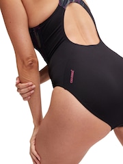 Speedo Black Womens HyperBoom Splice Muscleback Swimsuit - Image 6 of 13