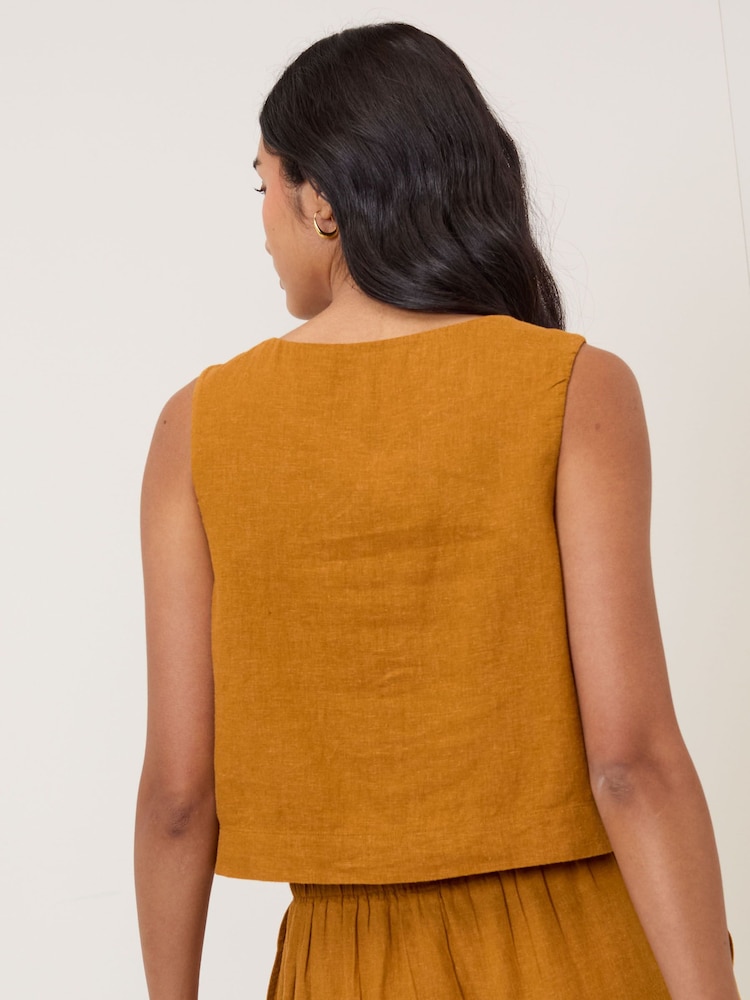 Nobodys Child Brown Sammie Button Front Tank - Image 5 of 5