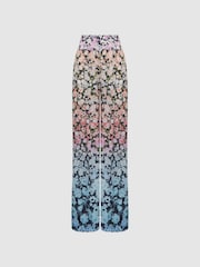 Reiss Serena broek met wijde pijpen en bloemenprint - Image 2 of 5