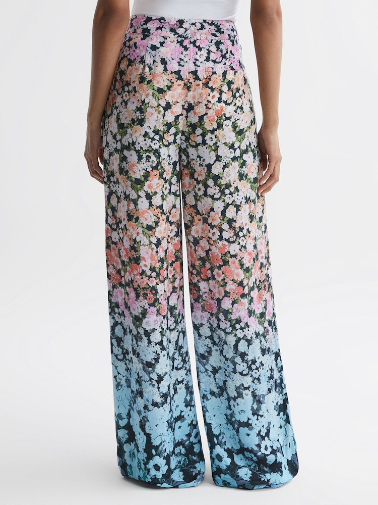 Reiss Serena broek met wijde pijpen en bloemenprint - Image 5 of 5