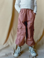 Raspberry Pink Jersey Lined Parachute Cargo Trousers (3-16yrs) - Image 6 of 10