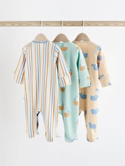 Multi Stripe Baby Sleepsuits 3 Pack (0mths-3yrs) - Image 2 of 7