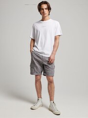 Superdry Grey Heavy Cargo Shorts - Image 1 of 9