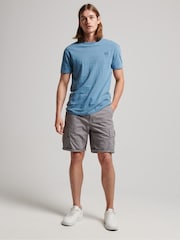Superdry Grey Heavy Cargo Shorts - Image 7 of 9