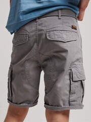 Superdry Grey Heavy Cargo Shorts - Image 8 of 9