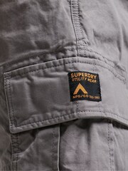 Superdry Grey Heavy Cargo Shorts - Image 9 of 9