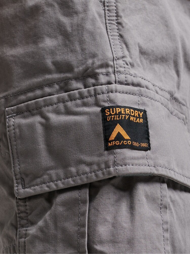 Superdry Grey Heavy Cargo Shorts - Image 9 of 9