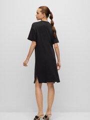 HUGO Black 100% Cotton Neyle Label Dress - Image 2 of 6