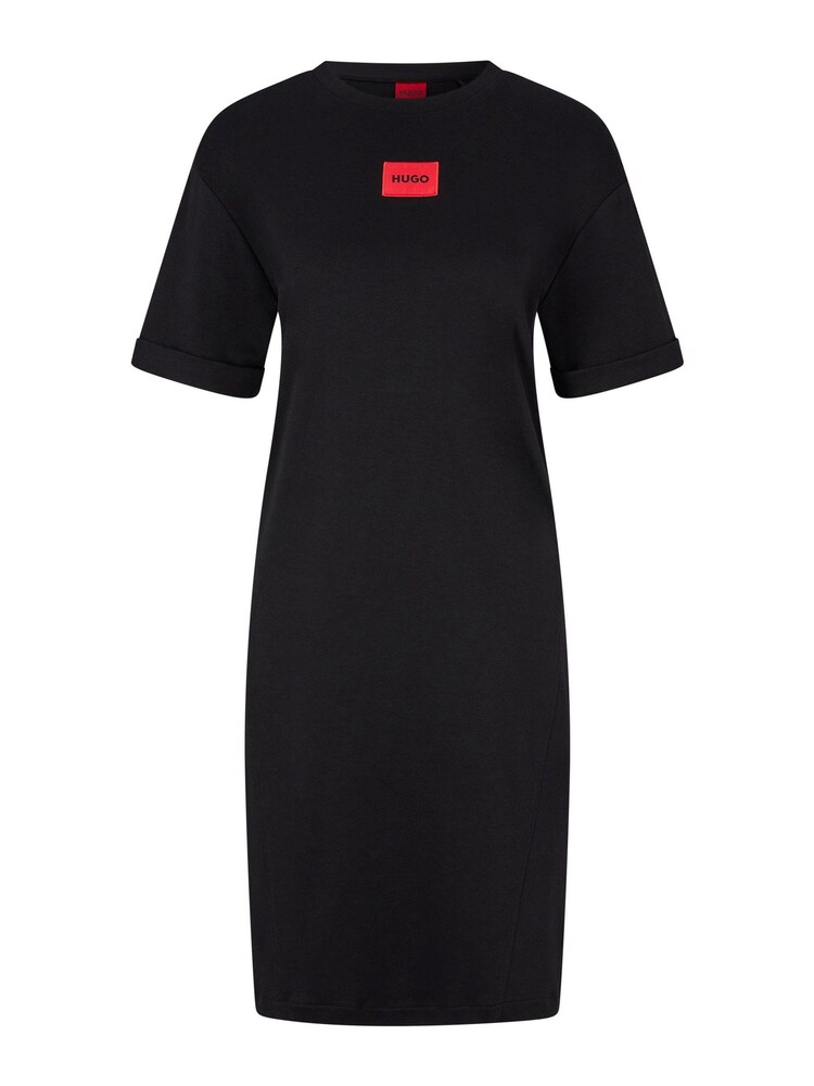 HUGO Black 100% Cotton Neyle Label Dress - Image 6 of 6
