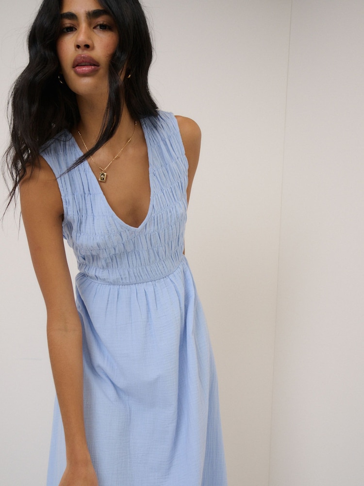 Nobodys Child Blue Sleeveless Audrey Midaxi Dress - Image 5 of 5