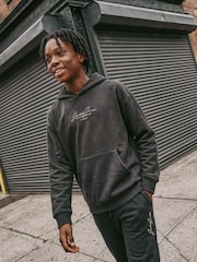 JACK & JONES JUNIOR Grey Script Logo Sweathood Tracksuit Set - Image 2 of 7