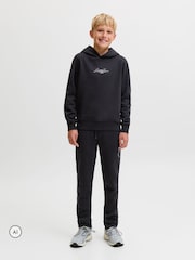 JACK & JONES JUNIOR Grey Script Logo Sweathood Tracksuit Set - Image 3 of 7