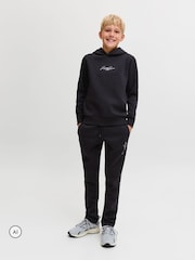 JACK & JONES JUNIOR Grey Script Logo Sweathood Tracksuit Set - Image 5 of 7
