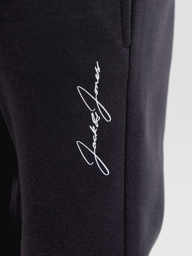 JACK & JONES JUNIOR Grey Script Logo Sweathood Tracksuit Set - Image 7 of 7