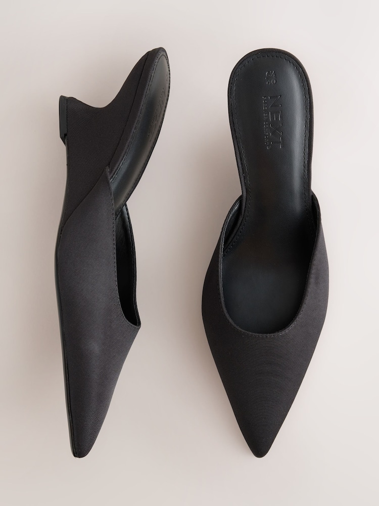Black Forever Comfort® Closed Curvy Wedge Mules - Image 1 of 9 Black Forever Comfort® Closed Curvy Wedge Mules - Image 1 of 9