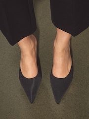 Black Forever Comfort® Closed Curvy Wedge Mules - Image 4 of 9