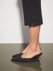 Black Forever Comfort® Closed Curvy Wedge Mules - Image 5 of 9