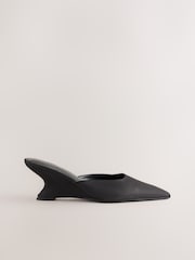 Black Forever Comfort® Closed Curvy Wedge Mules - Image 6 of 9