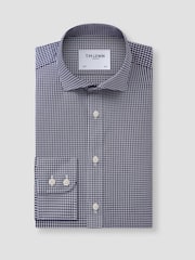 Mavi - Normal Fit - TM Lewin Non-Iron Regular Gingham Poplin Single Cuff Shirt - 8şəkildən 5 şəkil
