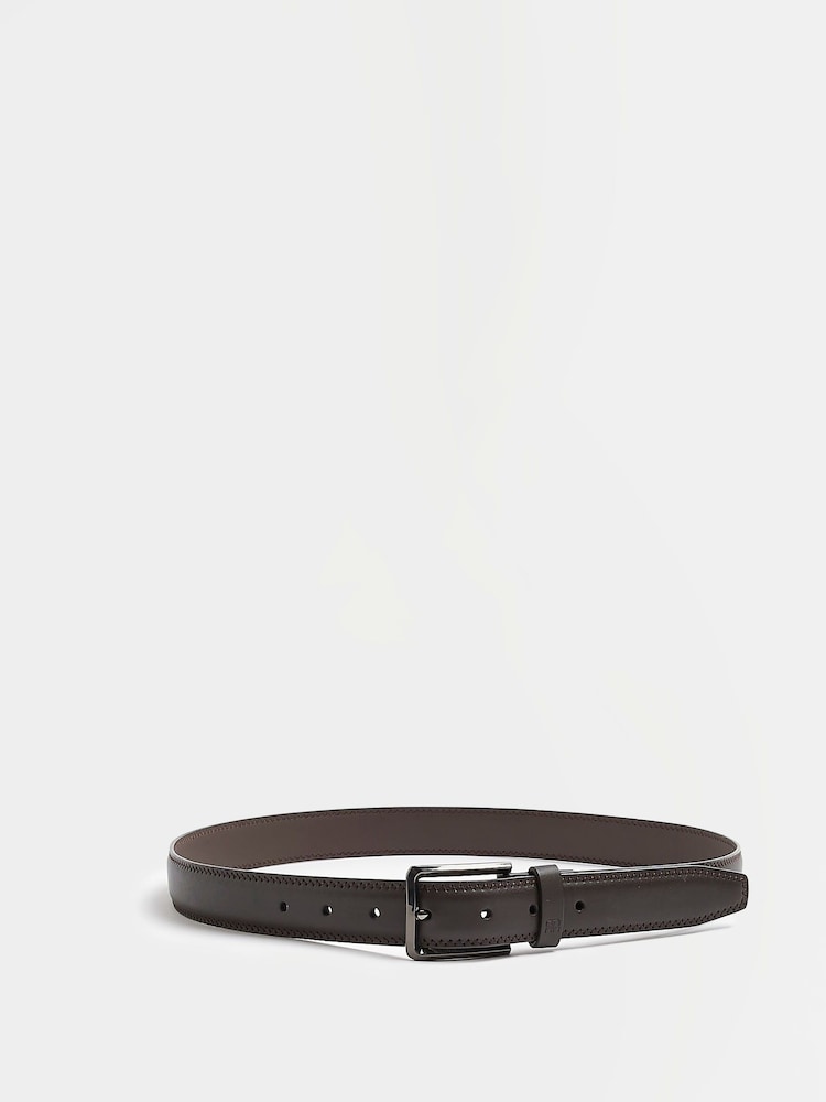 River Island Brown River Island Smooth Buckle Brown Belt - Image 1 of 2