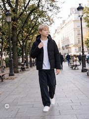 JACK & JONES JUNIOR Black Baggy Fit Alex Carpenter Jeans - Image 1 of 8