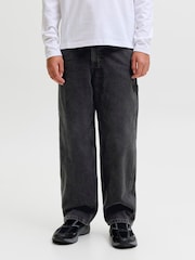 JACK & JONES JUNIOR Black Baggy Fit Alex Carpenter Jeans - Image 2 of 8